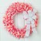 Northlight Pre-Lit Flocked Pink Artificial Christmas Wreath - 24"- Clear Lights